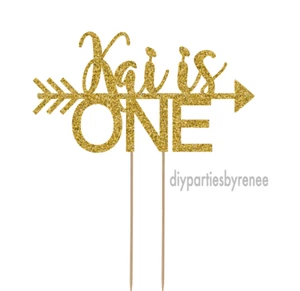 Cake Topper - One - 1st - 20+ Colours - NEXT DAY POST - Wild One - Name Choice - Picture 1 of 4