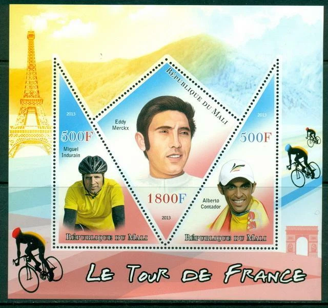 2013  Tour De France Cycling Miguel Indurain Eddy Merckx Alberto Contador - Image 1 of 1