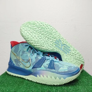 Nike Kyrie 7 Preheat Special FX Bleached Aqua Gold Sneakers DC0588-400 Size 18 - Picture 1 of 11