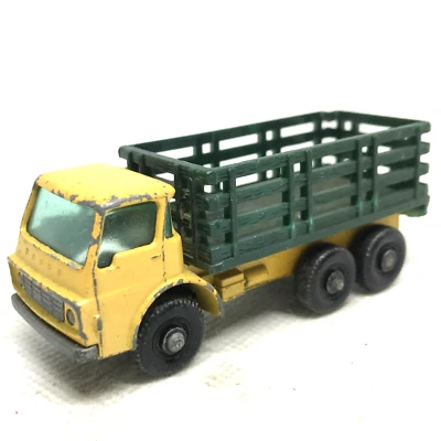 Camión de estacas Lesney Matchbox No. 4 1967 amarillo/verde hecho en Reino Unido Foto 1 de 4