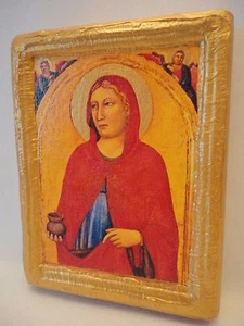 Santa Lucia Lucia Santa Lucia tutta cristiana cattolica romana icona su vera legno di pino - Foto 1 di 8