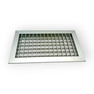 AIR DELIVERY GRID NOZZLE WITH ADJUSTABLE FINS 300X150 IN ALUMINUM - Picture 1 of 2