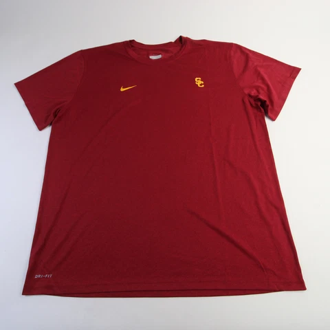 USC Trojans Nike Dri-Fit Short Sleeve Shirt Men's Burgundy Used Cover