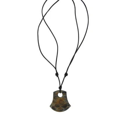 Collar de Moda Colgante Esencia Gitana Joyería Ajustable Cuerno de Bovino Hecho a Mano Foto 1 de 4