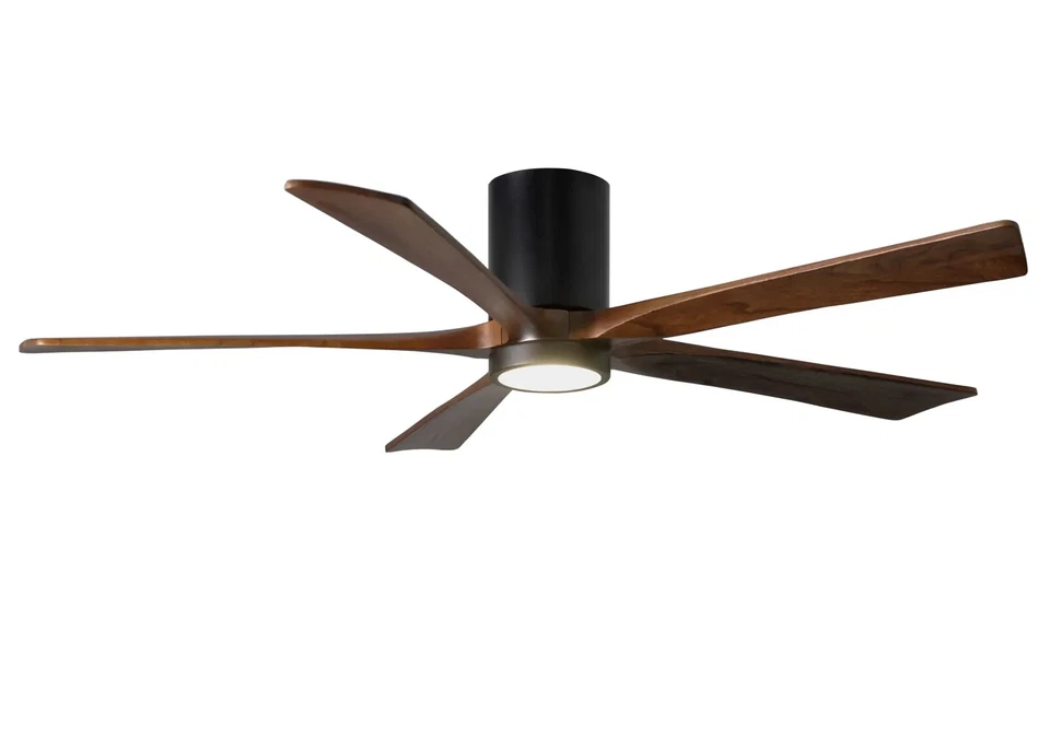 Matthews Fan Company IR5HLK-BK-WA-60 Irene Indoor Ceiling Fan Matte Black Walnut - Image 1 of 1
