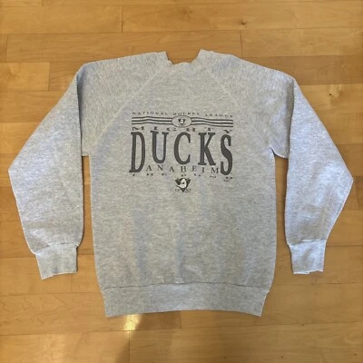Sudadera con cuello redondo vintage para jóvenes de Salem Anaheim Mighty Ducks 18-20 para hombre talla XS Gris Foto 1 de 4