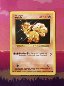 Pokemon Card Vulpix Shadowless Base Set Common 68/102 Near Mint Condition - Picture 1 of 2