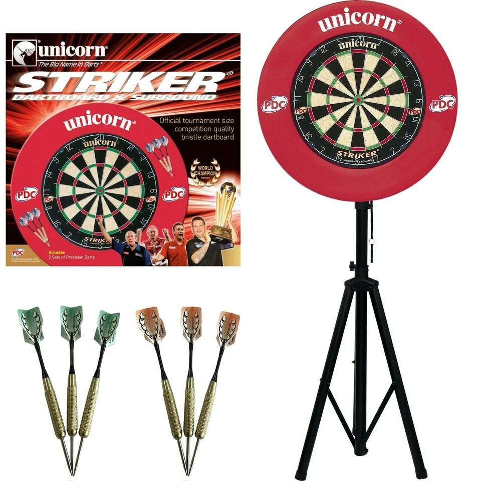 Darts Travel Stand Tripod Unicorn Board Holder Striker Dartboard, Surround Darts - Image 1 of 1