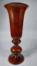 Cinnabar Metal Urn - Vase- Decorative 10" - Granite Splatter Style