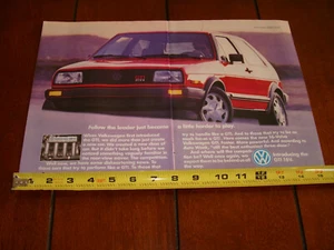 1987 VW VOLKSWAGEN GTI ORIGINAL 2 PAGE AD - Picture 1 of 12