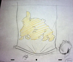 Quack Pack 1996 TV Production SIGNED Romy Garcia Hand Drawn Animation Pencil - Picture 1 of 2