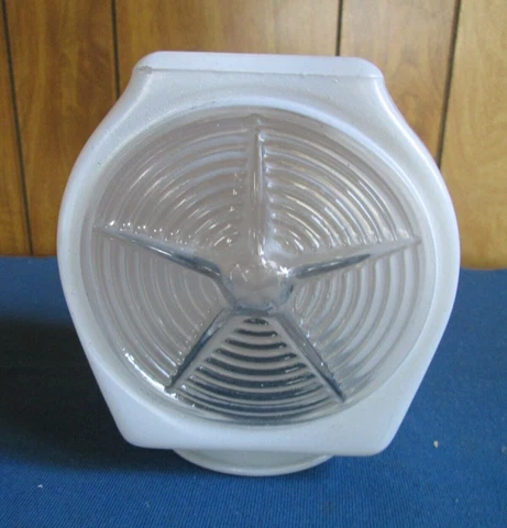 Vintage Star Clear White Milk Glass Shade, Bathroom Light Wall Sconce Cover B Cover