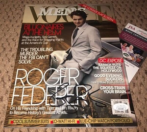 ROGER FEDERER SIGNED MENS VOGUE MAGAZINE TENNIS JSA AUTOGRAPH - Picture 1 of 1