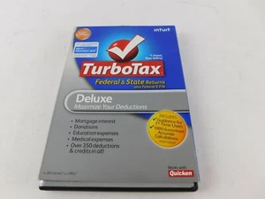 Intuit TurboTax Deluxe Federal & State Tax Year 2010 Software Program PC, Mac VG - Picture 1 of 3