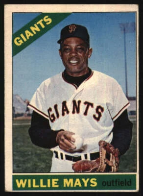 Willie Mays 1966 Topps #1 en muy buen estado/en muy buen estado Giants 573690 Foto 1 de 2