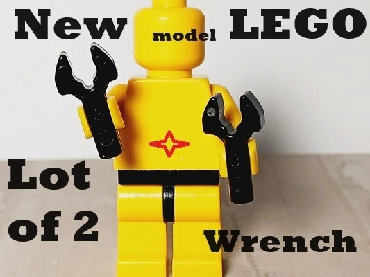 New LEGO Wrench ROBOT Repair Mechanic Garage Tools Lot of 2 Black Open Handle - Image 1 of 1