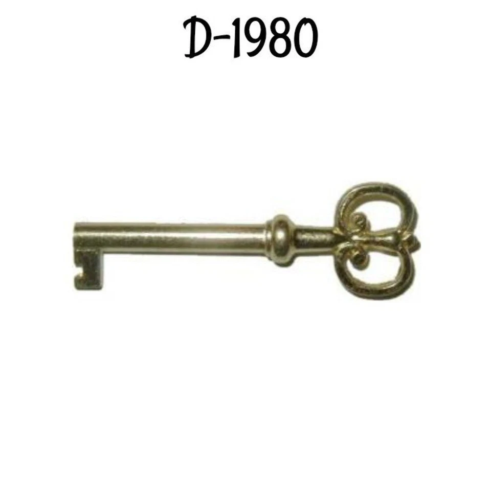 Antique style Key - Brass Finish Skeleton Key Antique - Antique Furniture Key  - Image 1 of 1