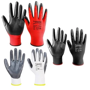 Nitrile Coated Work Gloves Palm Nylon Builders Safety Construction Nitro touch - Picture 1 of 34