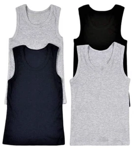 4 Boy's Tank Top Ribbed Colors Undershirts Toddler 1 2 3 4 5 6 8 10 12 - Picture 1 of 3