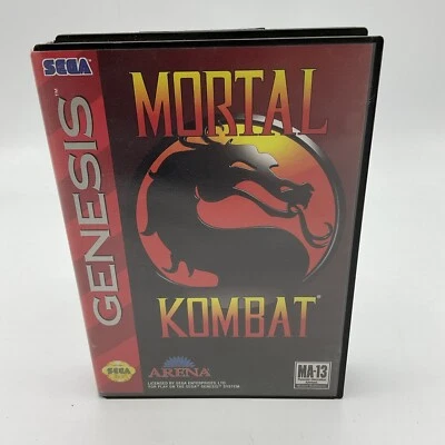 Original 1st Edition Mortal Kombat Sega Genesis CIB Complete Mint - Image 1 of 4