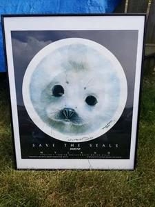 Wyland save The Seals"snow pup" Autographed Portrait  - Picture 1 of 4