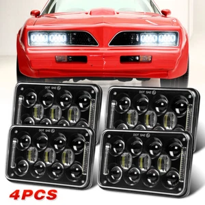 Faros LED DRL Hi-Lo de 4 piezas de 4x6 pulgadas haz sellado para Pontiac Fire-bird transmisión automática - Imagen 1 de 12