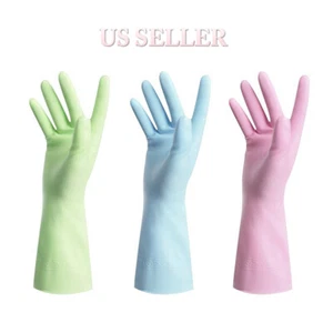 Guantes de lavado de platos lavado goma limpieza de cocina 3 pares - Imagen 1 de 9