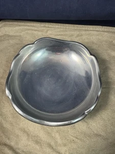 Pewter Footed Bowl - Bottom Has Grapes - Picture 1 of 8