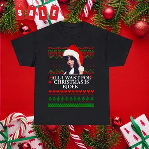 All I Want For Christmas Is Bjork Grafik Tee T-Shirt volle Größe S-5XL - Bild 1 von 3