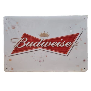 Budweiser Blechschild Garage Mann Höhle Wanddekor 11,75" x 7,875" - Bild 1 von 3