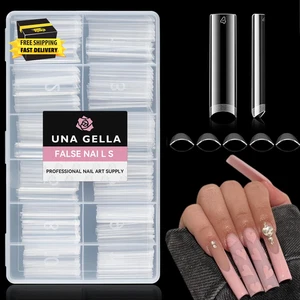312 Stück XXXL Nagel Tips Square No C Curve, extra lange halbe Abdeckung lang gerade Gel - Bild 1 von 7