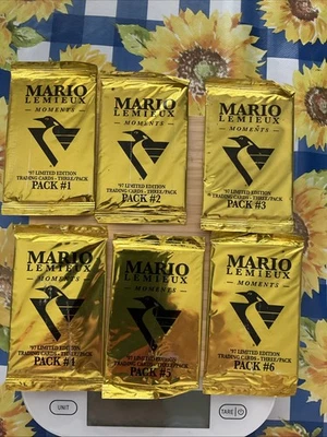 Tarjetas coleccionables de Mario Lemieux Moments 97 edición limitada los 6 paquetes Foto 1 de 4