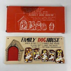 Insegna vintage in legno da appendere a parete per cani famiglia - Foto 1 di 5
