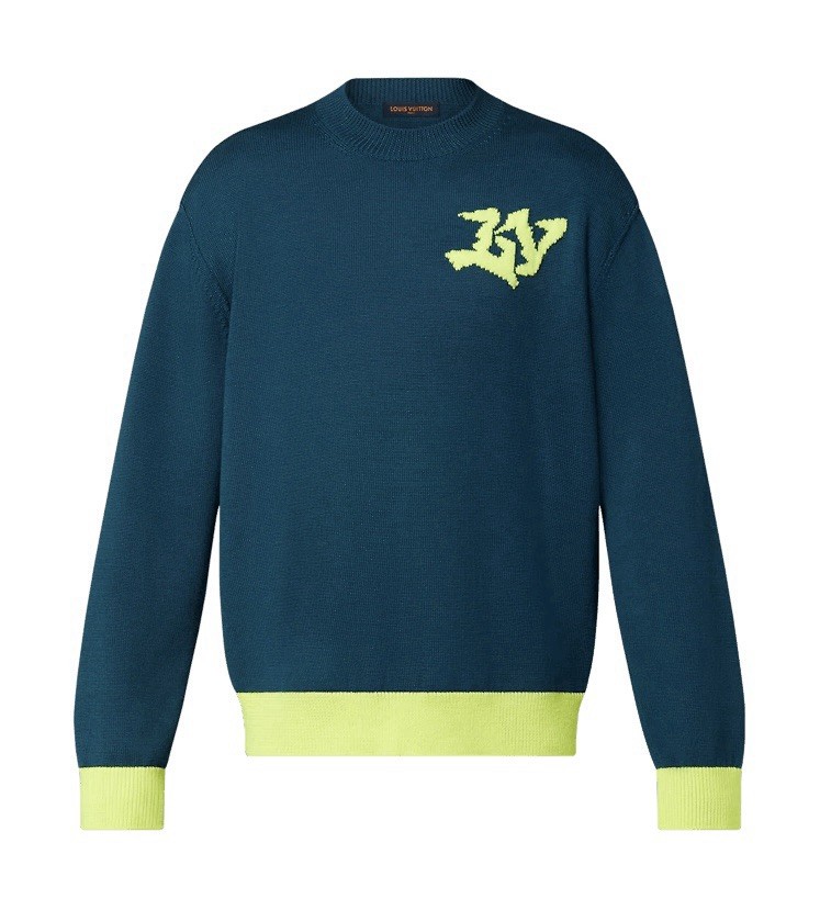louis vuitton human made セーター　XL LV- MONOGRAM SWEATER