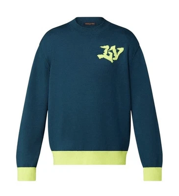 Nuevo Suéter Louis Vuitton Auténtico Lana Firma Cuello Redondo XL Foto 1 de 4