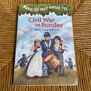 Magic Three House #21 Civil War On Sunday Book by Mary Pope Osborne - Foto 1 di 2
