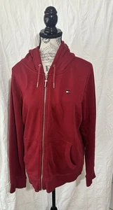 Tommy Hilfiger Mujer Sudadera con Capucha Cremallera Completa Roja Con Bolsillos Manga Larga Talla XL - Imagen 1 de 7