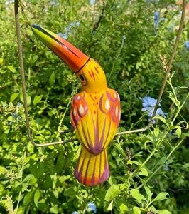 Pájaro Talavera Hecho a Mano Pintado Cerámica Loro Cerámica Mexicana Colgante Patio #2 - Imagen 1 de 8