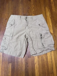 Polo Ralph Lauren Shorts Mens 35x10 Canvas Beige Khaki Cargo Surplus Paratrooper - Picture 1 of 10