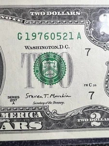 May 21, 1976 (G 19760521 A) BIRTHDAY Note $2 Two Dollar Bill *UNC* - Picture 1 of 3