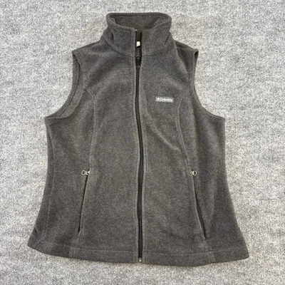 Chaleco Columbia Hombre Grande Gris Cremallera Completa Exterior Bolsillos Polares Foto 1 de 4