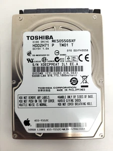 Toshiba 500GB 2.5" SATA HDD Hard Drive - Used - Picture 1 of 4