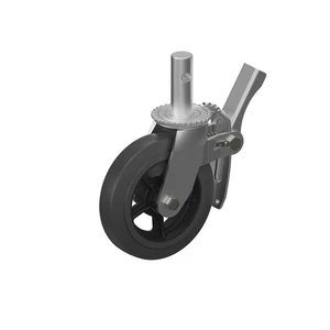 Rueda giratoria de andamio de doble bloqueo de hierro fundido de 9" de alta resistencia capacidad de 500 lb - Imagen 1 de 3