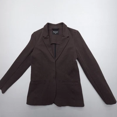 Blazer Athleta Venice Jaspeado Talla 12 Marrón Carrera Elastizado No Estructurado Moderno Foto 1 de 4