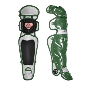 All-Star System Seven 15.5 Inch Adult Baseball Catcher's Leg Guards - Dark Green - Picture 1 of 1