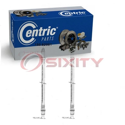 2 pc Centric Front Brake Hydraulic Hoses for 1966 GMC 1000 Hoses Pipes  zm - Image 1 of 4