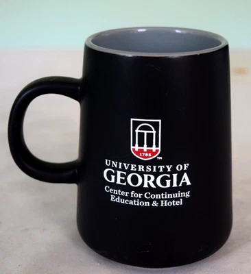 University of Georgia Center Continuing Education & Hotel Coffee Mug Black B6 - Image 1 of 4