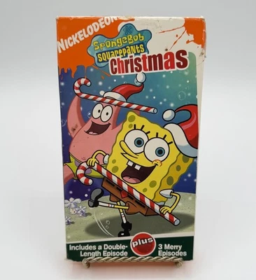 Spongebob Squarepants Christmas (2003) RARE Orange VHS - Image 1 of 4