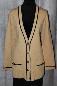 St John Tan Quilted Jacket Size M - Picture 1 of 2