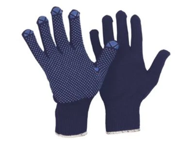 Strick Arbeitshandschuhe mit Noppen für optim. Grip Baumwollhandschuhe, Gr. 6-11